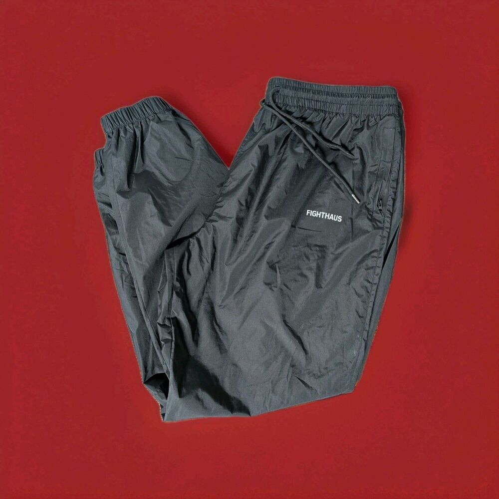 Fighthaus Sauna Pants 2XL Black Sliver Lined Zip Pockets Steam Sweat Gym Workout